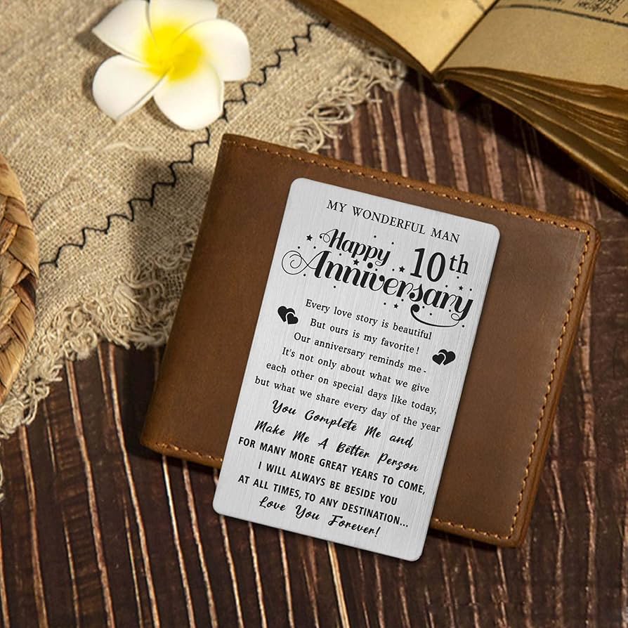 Amazon.com : Fetiger 10th Wedding Anniversary Card Gifts for